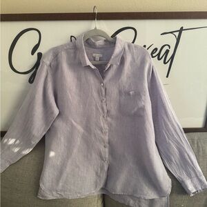 J. Jill  women’s 100% linen blouse Comfterable breathable